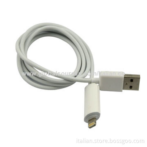 8-pin USB data and charging cable with LED checker, for iPhone 5